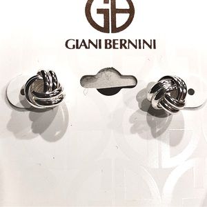 Giani Bernini Double Love Knot Stud Earrings In Sterling Silver